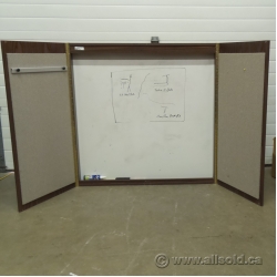 Mahogany 48 x 48 Enclosed Egan Magnetic Whiteboard
